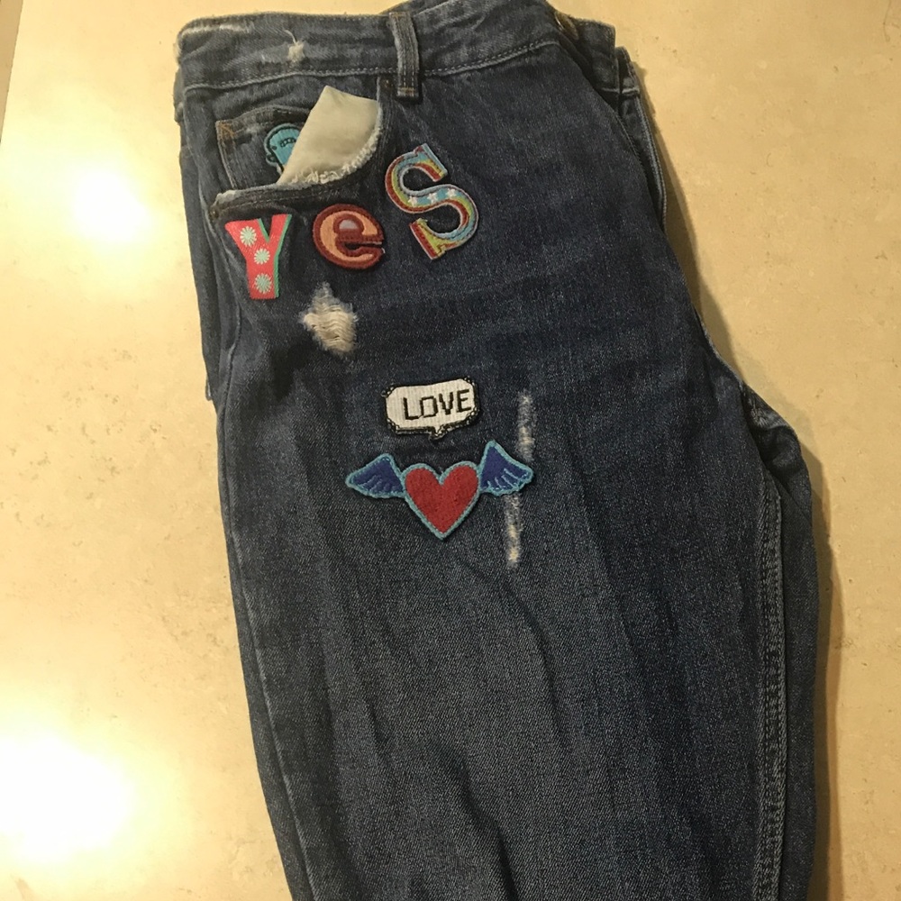 Zara patch denim